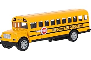 Kisangel 1Pc School Bus Toy car School Bus Model Toy LOL Toys Play Vehicles for Kids School Bus Model car School Bus Decorations Pullback School Bus Toy Tonka Metal Alloy Nose Toddler