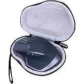 LTGEM Case Compatible with Logitech MX Master 3S / Master 2S / Master 3 / MX Master 4 Wireless Performance Mouse, Black+Gray(Case Only)