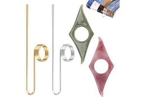 Penitue 2pcs Book Holder Ring & 2pcs Thumb Page Holder, Practical Reading Bookmark Finger Ring Opener Books Accessories for R