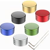 SOLUTEK Solutek Buttons Guitar Pedal Footswitch Toppers Caps - Aluminium w/Lining &amp; 3 Screws &ndash; Offer Accuracy, Comfort,Protection,Identification,Decoration (Multi-color V1 for 3/8" 10mm Switch)