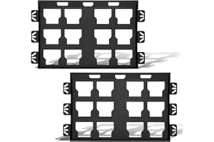 NOBLEQUEST Mounting Plate Compatible with Milwaukee Packout Toolboxes, 48-22-8486 for Milwaukee Mounting Plate, Full Metal Powder Coated Packout Mounting Plate, Tool Storage Organizer System (2 Full Width)
