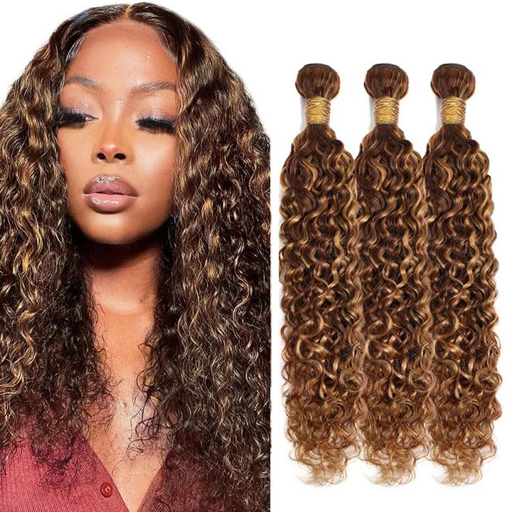 P4 27 Highlight Blonde Bundles Human Hair Water Wave Bundles Human Hair