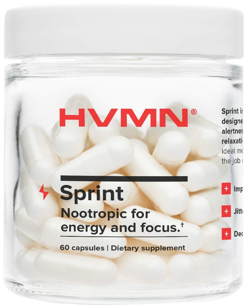 H.V.M.N. Sprint Nootropic, Energy Pill & Focus Supplement Caffeine