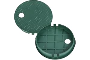 Aleybloodes 2 Pcs Sprinkler Valve Box Cover, Valve Box Cover Lid for Outdoor Sprinkler Irrigation Control Water System Lawn，Compatation with ID 5.5" OD 6" Sprinkler Valve Box (6 inch)