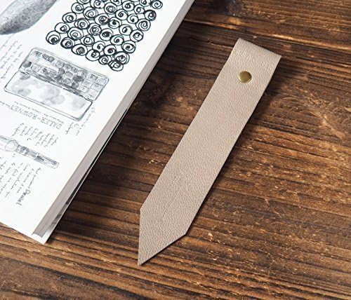 Leather Bookmark - Handmade Hand stitched Book Mark, Minimalist, Minimal, Book lovers gift, Readers gift #Dim Grey