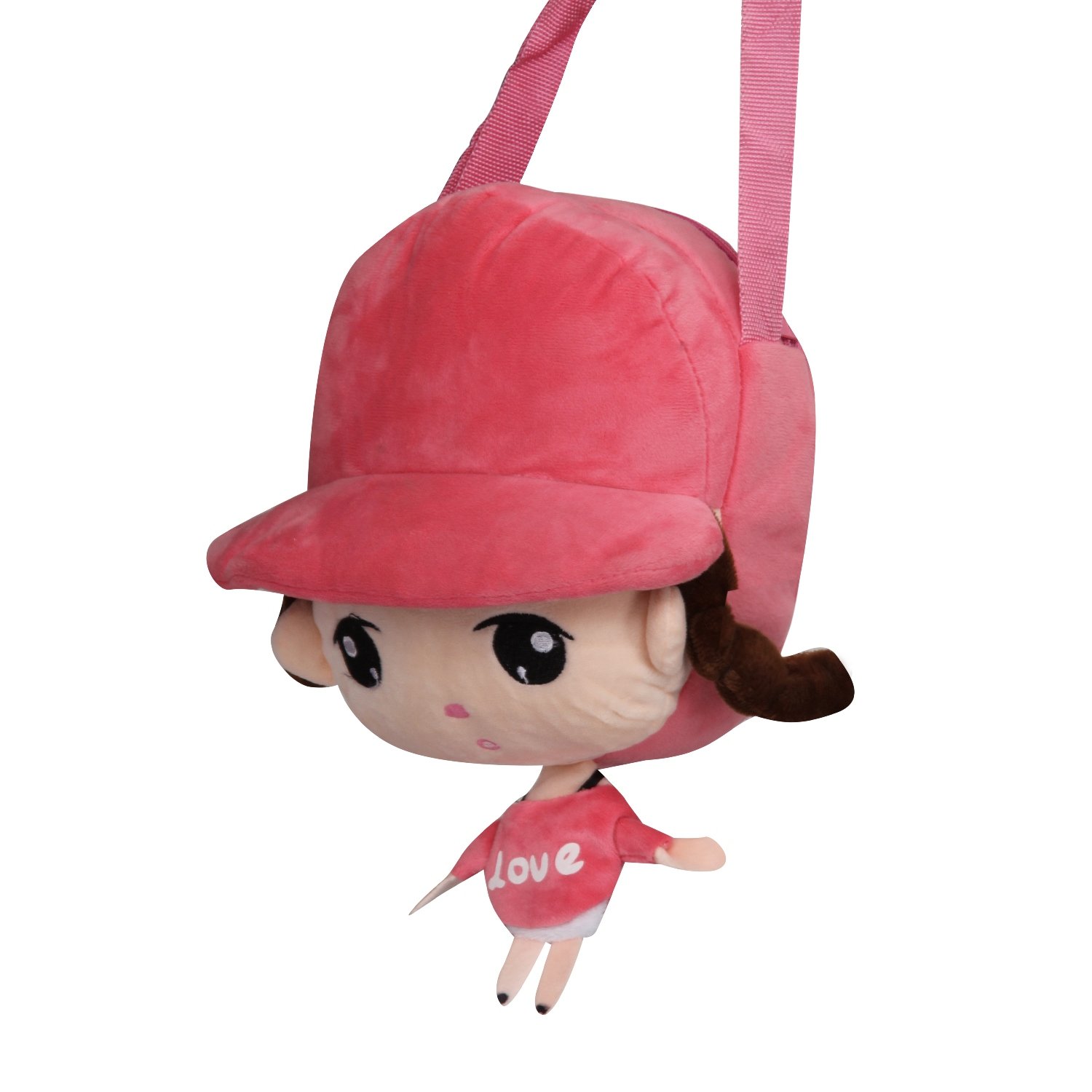 fabseasons faux fur pink sling picnic bag for girls