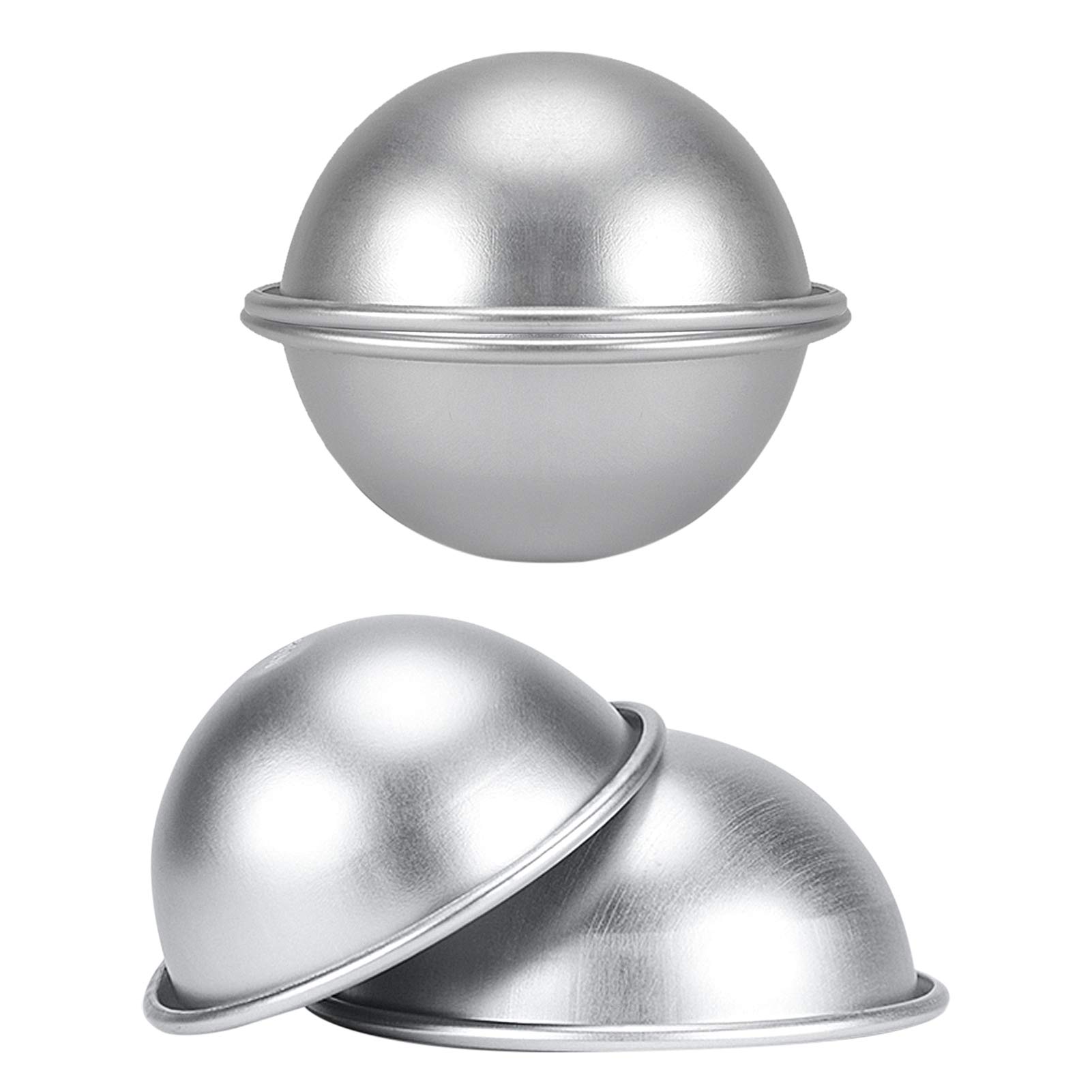 Yosoo Health Gear Hemisphere Cake Pan Small, 1pcs Silver Anodised Hemisphere Cake Tin for Making Cakes, Mousses, Puddings, Pastries, The First Choice for Beginners(1 pc) (9.2 X 4cm)