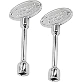 Himaweek 2 Pieces Universal Gas Valve Key Fireplace Key 3 Inches for Gas Fire Pits Polished Brass Replacement Gas Key for Out