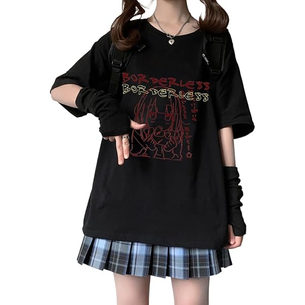 トップス CEINOM Women Kawaii Off Shoulder T-shirt Harajuku Girl White Tops