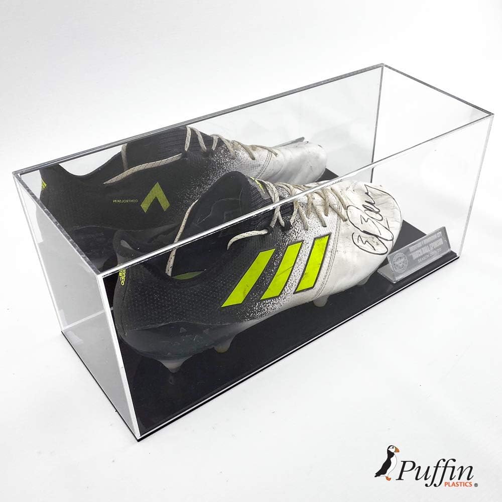 Puffin Plastics Football Boot Display Case Single With Mirror Back