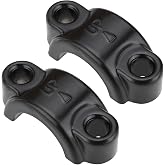 Create idea 2pcs M6 Brake Lever Clamp Aluminum Clutch Master Cylinder Clamp Bracket Cover Fixing Seat Suitable for 22mm Dirt Bike Electric Bike Handlebars Black