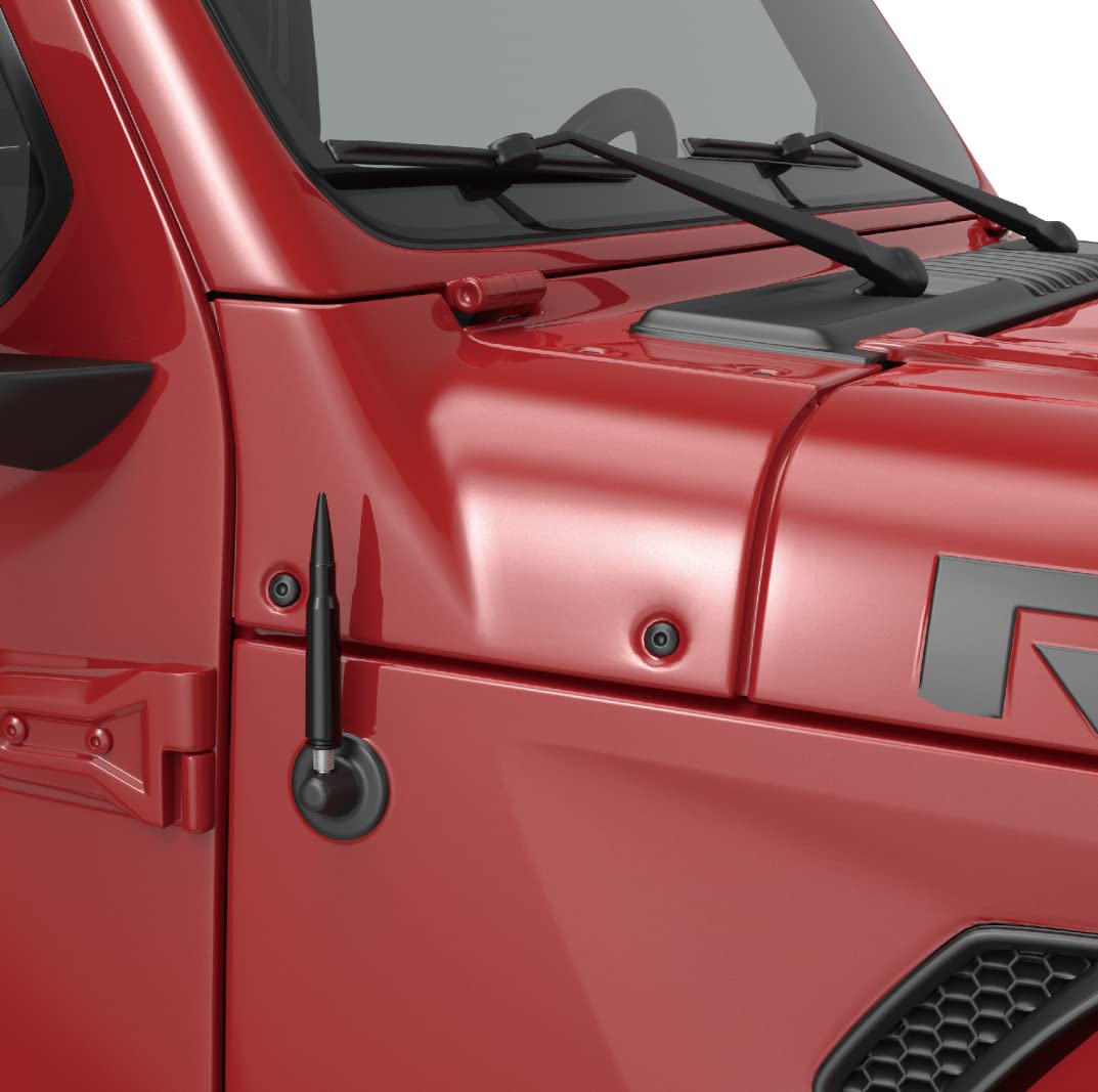 RYDONAIR Antenna Compatible with Jeep Wrangler 2007-2024 & Gladiator - Designed for Optimized FM/AM Reception - Carwash Safe - Anti-Scratch Metallic Paint