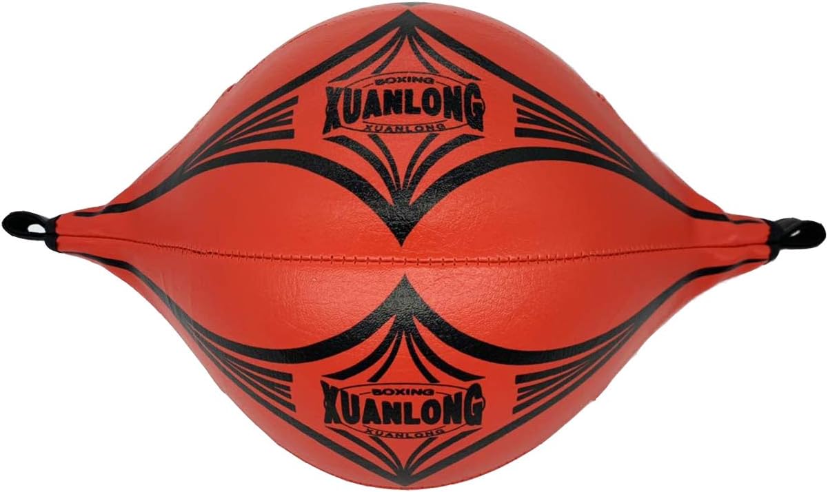 XUANLONG Double end Bag Boxing Speed Dodge Ball PU Leather Boxing Ball MMA Sports Punch Bag Workout Home Gym Exercise Agility Training Decompression Vent with Ceiling Rope and Pump(Upgraded) (red) : Sports & Outdoors