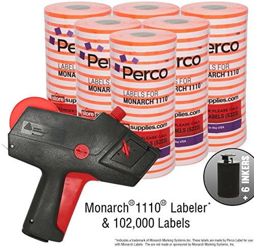 Monarch 1110 Price Gun with Labels Value Pack: Includes Monarch 1110 Pricing Gun, 102,000 Fluorescent Red Pricemarking Labels