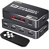4K HDR HDMI Switch, Koopman 5 Ports 4K 60Hz HDMI 2.0 Switcher Selector with IR Remote, Supports Ultra HD Dolby Vision, High S