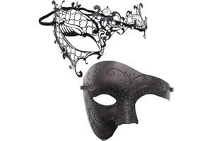 Coolwife Masquerade Mask Vintage Phantom Of The Opera One Eyed Half Face Costume