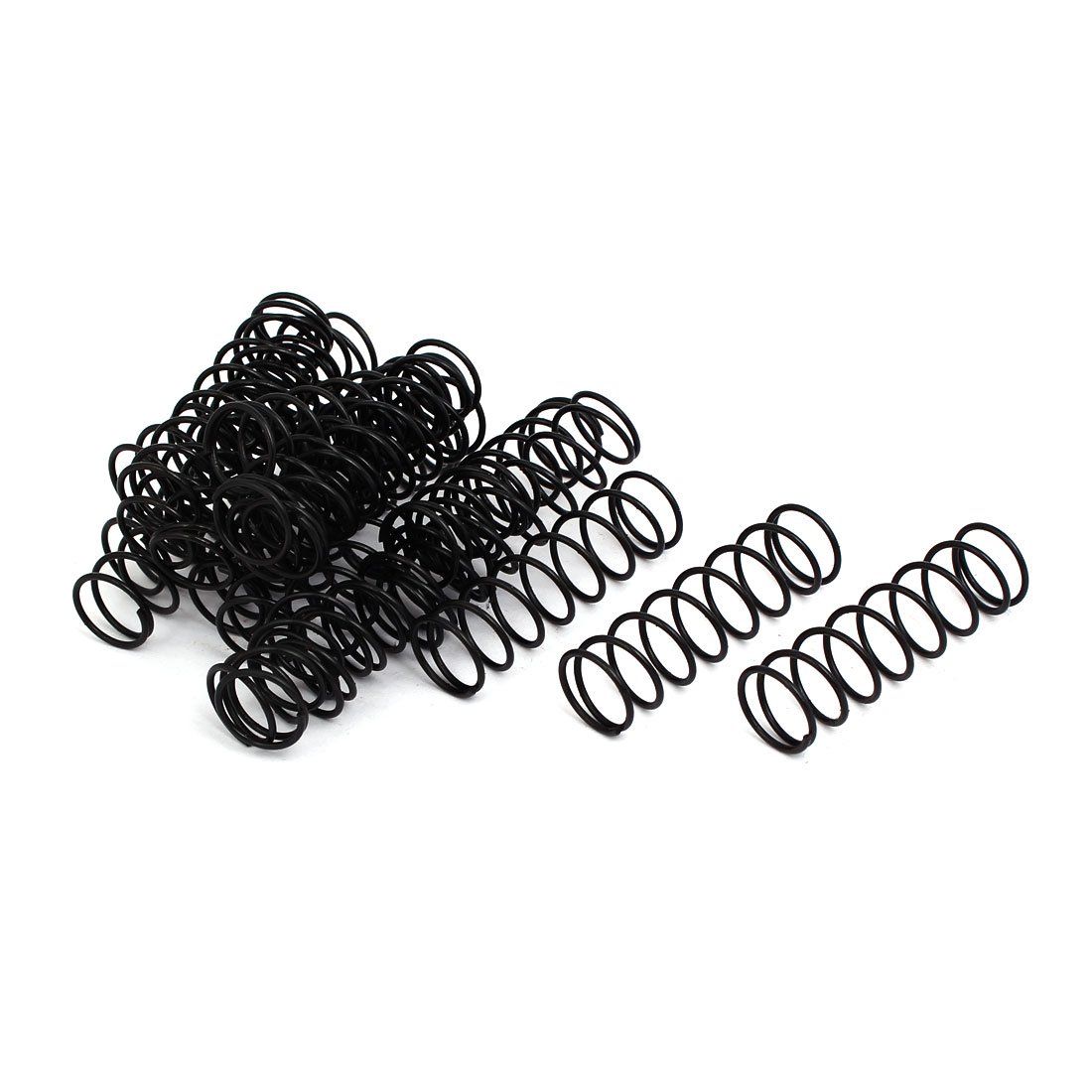 Sourcingmap Compression Spring - 1.2mm Wire Dia, 15mm OD, 50mm Free Length Spring Steel Extension Spring,Black,20Pcs