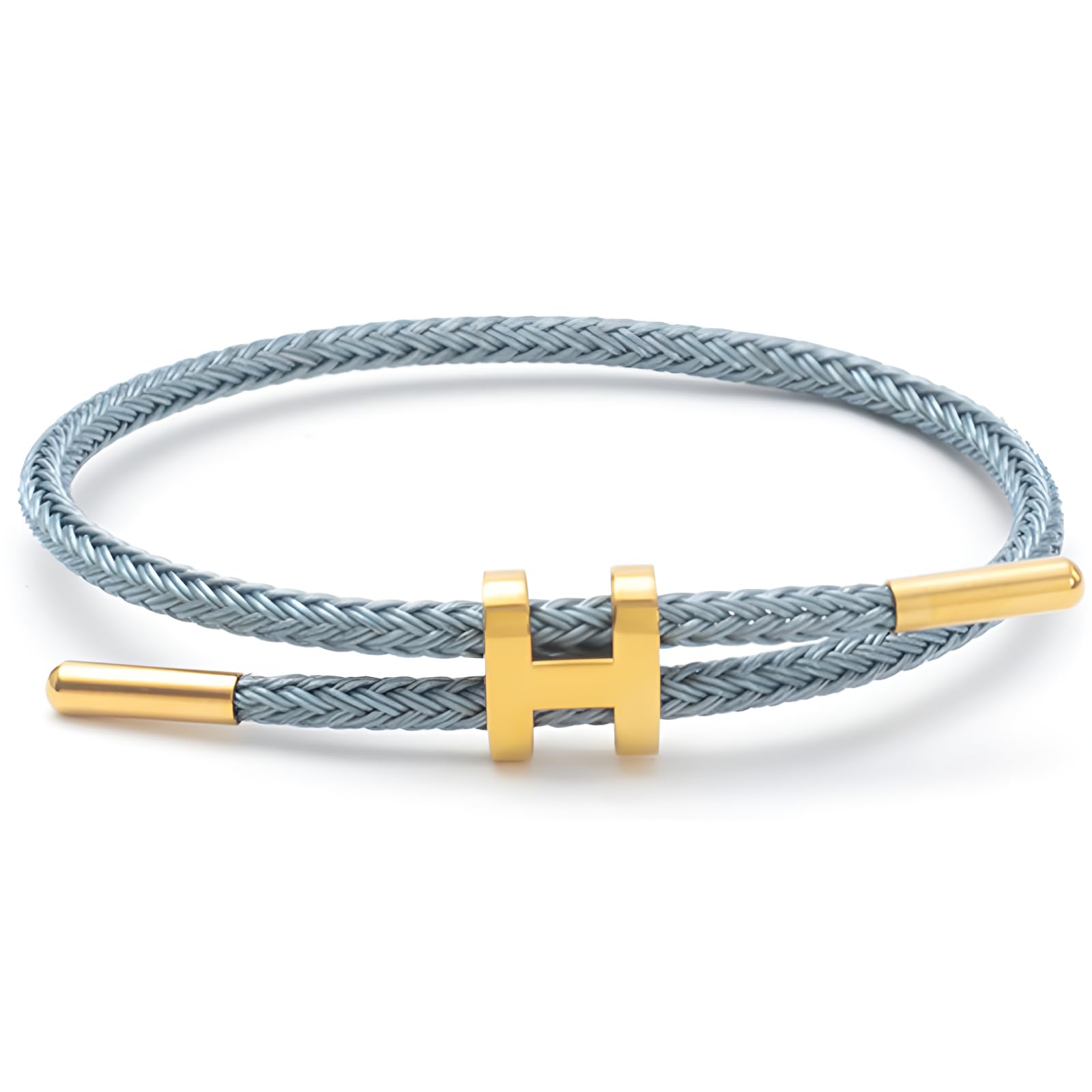 Bracelet with Adjustable Design Polished H Shape