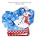 D-FantiX Snowman Toilet Seat Cover and Rug Set Blue Christmas Decorations Home Bathroom Decor Set of 3