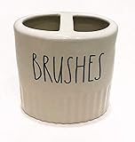 Rae Dunn by Magenta Ceramic Vanity Brush Holder for Make-up or Tooth Brushes