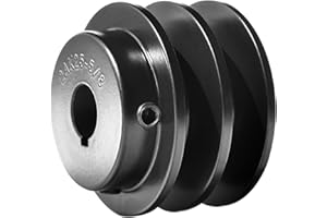 MINERGUY 2AK25-5/8 Double Groove V-Belt Pulleys, 2.5" OD 5/8" Fixed Bore, Cast Iron, for A, 3L&4L (A&AX) V-Belts
