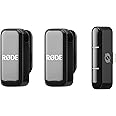 RØDE Wireless Micro - Compact Wireless Microphone, Two Mics with Charge Case for Smartphone Content Creation - Lightning, Black
