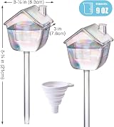 NiHome Hand-Blown Glass Plant Self Watering Globes 2-Pack 9oz Capacity Igloo view 6