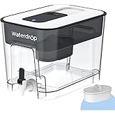 Waterdrop 200-Gallon Long-Life 40-Cup Large Water Filter Dispenser with 1 Filter, Healthy Gift for Home and Office, 5X Times 