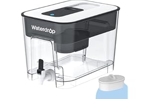 Waterdrop 200-Gallon Long-Life 40-Cup Large Water Filter Dispenser with 1 Filter, Healthy Gift for Home and Office, 5X Times 