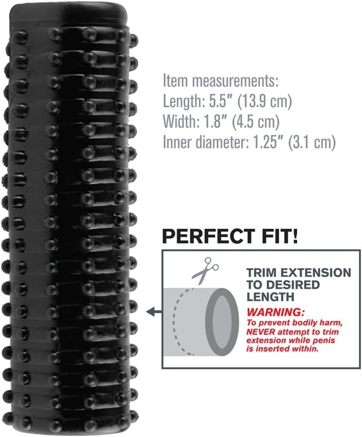 Pipedream Products Magic Pleasure Sleeve, Black, 55 mm - Image 3