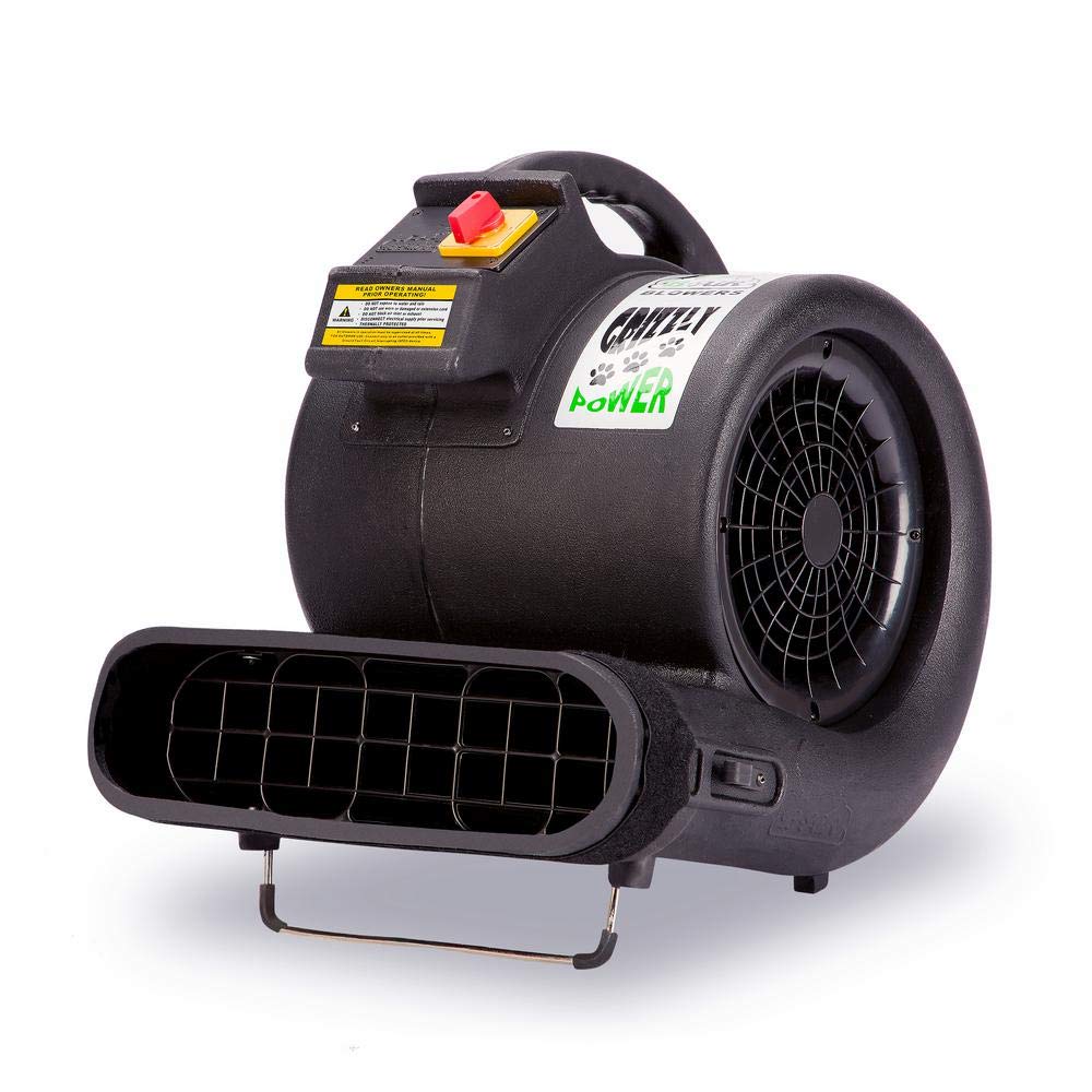 B-Air Grizzly GP-1 1 HP 3550 CFM Grizzly Air Mover Carpet Dryer Floor Fan for Water Damage Restoration and Pet Cage Dryer Black