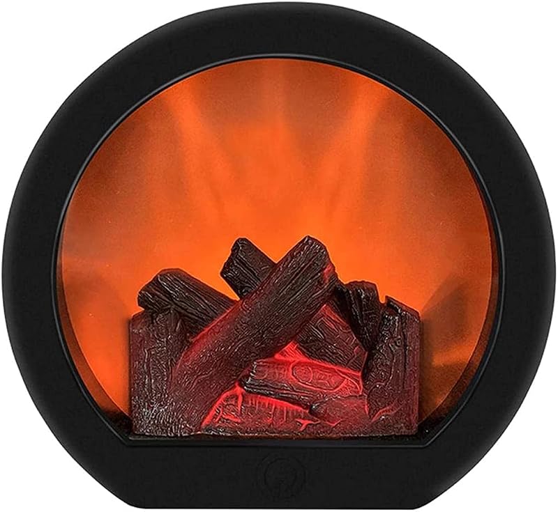 Tumnea LED Fireplace Table Lamp Realistic Flame Effect Electric Lantern