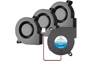 WINSINN 50mm 5015 Blower Fan 24V, 3D Printer 24 Volt Fans Blower Turbine Turbo Hydraulic Bearing, Brushless Cooling 50mmx15mm 2PIN (Pack of 4Pcs)