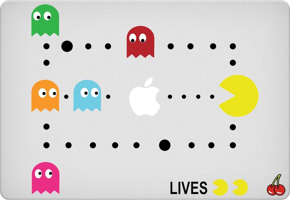 Pacman Color Pac-Man Macbook Decal