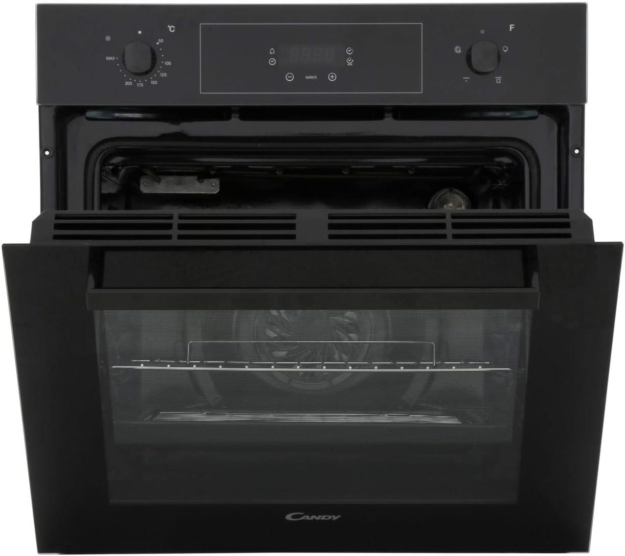 2 Shelves and 4 Functions Candy FCP405N Builtin Black Fan Oven with 65