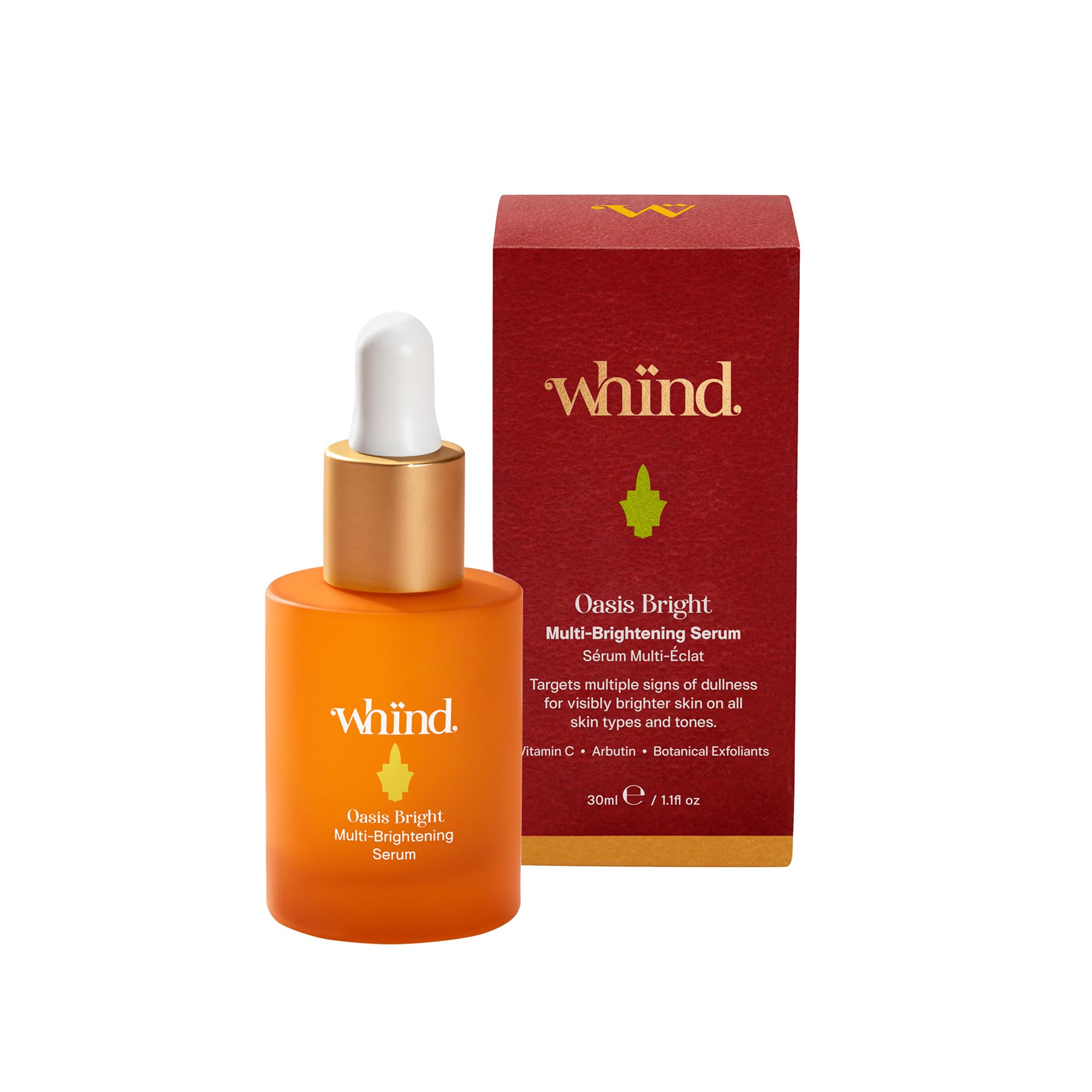whind Oasis Bright 10% Vitamin C Serum for Brighter Skin – Radiance Boosting Dark Spot Corrector to Help Reduce Pigmentation – Brightening Face Serum for Women – All Skin Types, 30ml