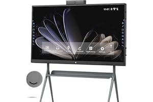 TIBURN Interactive Whiteboard Smartboard Board 75" R2 Pro 4K UHD Touch Screen Smart Board (Electronics whiteboard with Removable Stand, Conference Camera, Conference Speaker)