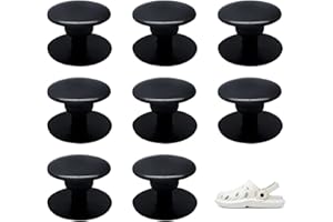 Lorwatin 8 Sets Replacement Rivets for Croc Shoes, Replacement Parts Buttons Strap Repair Rivets for Croc Styled Shoes Accessories