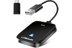 LOBOAIR Android Auto Wireless Adapter for OEM Factory Wired Android Auto Cars, Plug & Play for Easy Setup, Converts Wired Android Auto to Wireless, Black