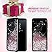 Caka Galaxy S9 Plus Case, Galaxy S9 Plus Glitter Case Starry Night Series Luxury Fashion Bling Flowing Liquid Floating Sparkle Glitter Girly Soft TPU Case for Samsung Galaxy S9 Plus (Rose Gold)