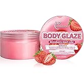 BEAUTYTURESS Strawberry Body Glaze,200g Body Butter for Women & Men - Shea Butter Extraction Body Cream-Rich in Vitamin E - Anti-aging & Nourishing Skin, Moisturizing for Daily Body Care,Idea Gift