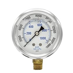 PIC Gauges PRO-201L-254V 0-15000 PSI Pressure