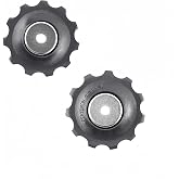 SUKOUSRAM Bike Rear Derailleur Tension Pulley Wheel Set, 11-Tooth | Compatible with Shi mano 105 Series ST-5700, Nylon Gear with Aluminum Alloy Cover, For 10-Speed Road Bicycle