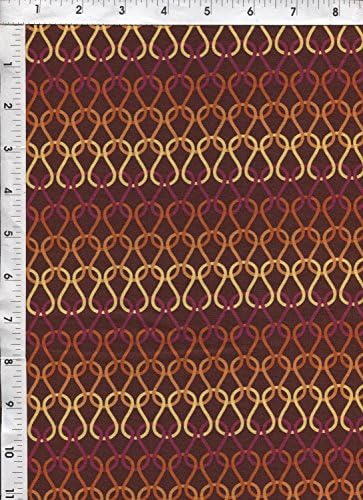 Kaufman Betz White "Stitch" Brown Organic Fabric