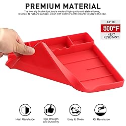 Aocoom 2 pcs Silicone Tool Tray with Magnetic Small