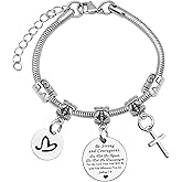 Christian Inspirational Gift for Women Cross Bracelet Bible Verse Gifts Encouragement Gifts for Friends Joshua 1:9 Jewelry Christian Gifts Religious Gifts Scripture Gifts for Birthday Christmas