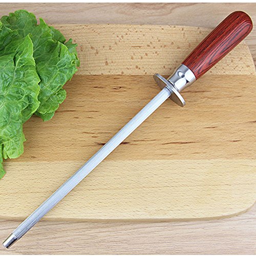 Stainless Steel Sharpening Steel, 12Inch Kitchen Knife Sharpener Steel