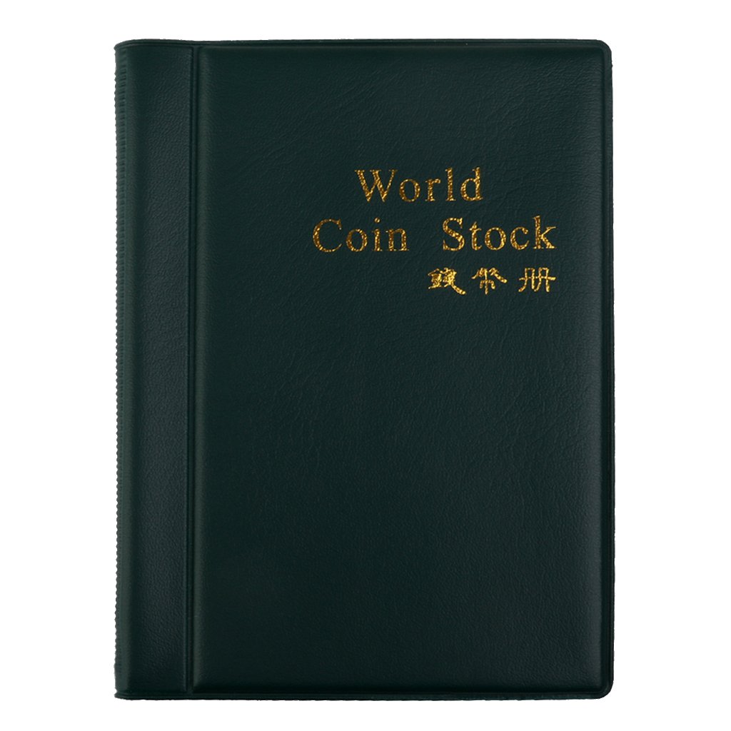 Tiuimk Coin Collection Album 120 Pockets 30x30mm for 50P and 1 Pound Coins Collectors Holder Display Organizer (Green)