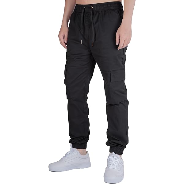 その他 SALSATION Long Pants with Pockets L size YLSDY Men's Cargo Elastic Ankle Pants with Pocket Comfy Full