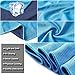 YQXCC Cooling Towel 3 Pcs (47″x12″) Microfiber Towel for Instant Cooling Relief, Cool Cold Towel for Yoga Golf Travel Gym Sports Camping Football & Outdoor Sports (Light Blue/Green/Rose Red)thumb 1